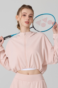 Women's Cool Touch Hooded Sun Protection Cropped Jacket