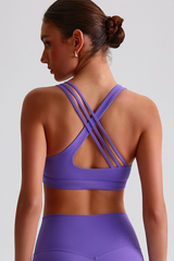 Women's Asymmetrical  Cross Back Sports Bra