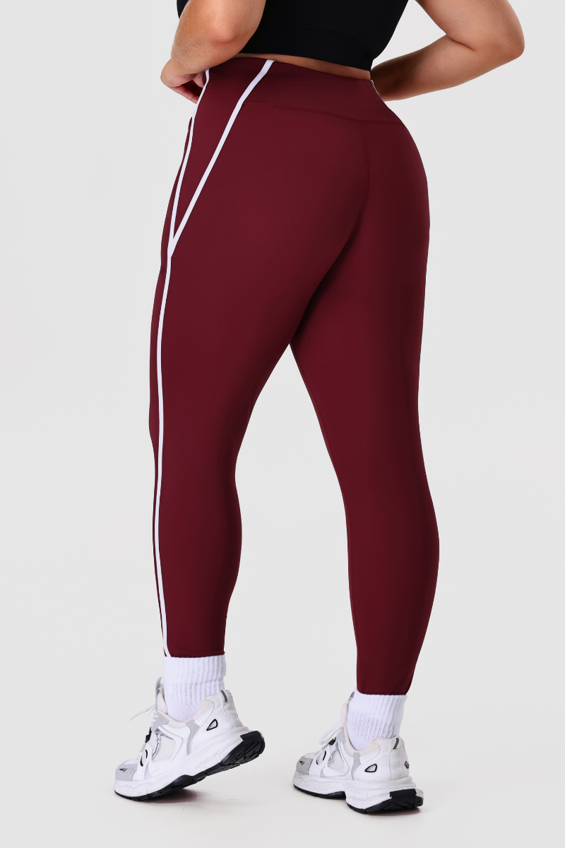 Plus Size Women's Side Color-Block Fitted Yoga Leggings