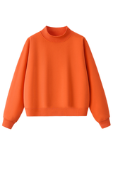 Unisex Cozy Fleece Mock Neck Sweatshirt