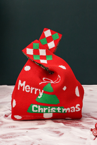 Christmas Knitted Gift Bag For Apple Packaging Decoration