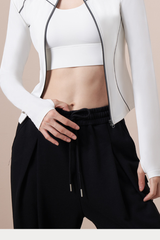 Honey peach-textured outerwear