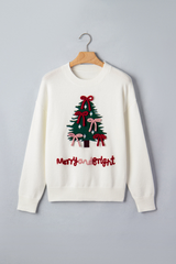 Women's Fall/Winter Christmas Tree Crew Neck Knit Sweaters
