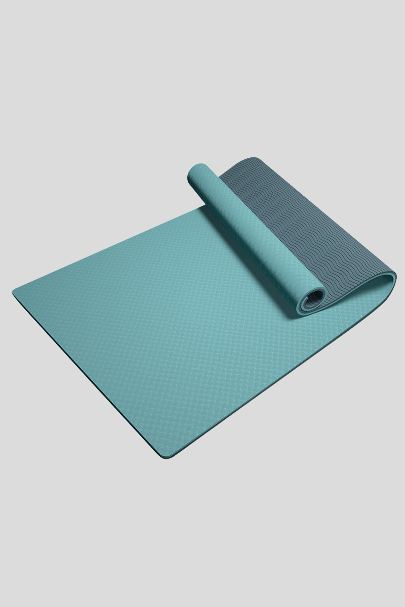 Unisex TPE Non Slip Shock Proof Yoga Mat - Multicolor