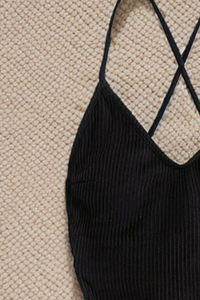 Women's Sexy Cross-Back Thin Straps V-neck Swimsuit