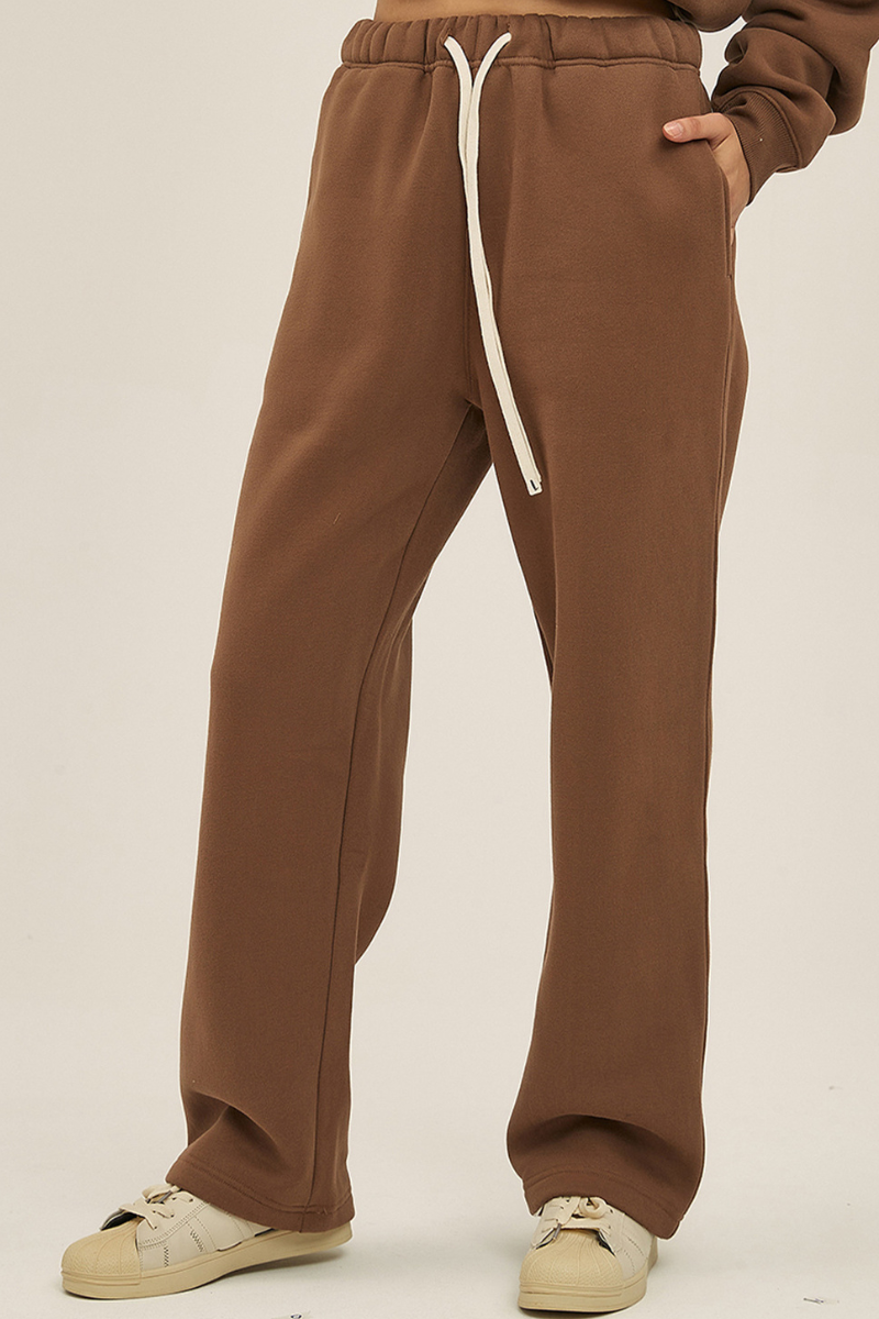 Straight-cut casual pants