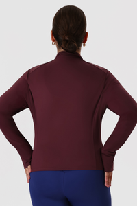 Plus Size Women's Fitted Zip-Up Yoga Jacket