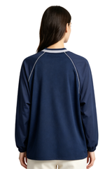 Women's Mesh V-Neck Raglan Color Block Long Sleeve Jersey