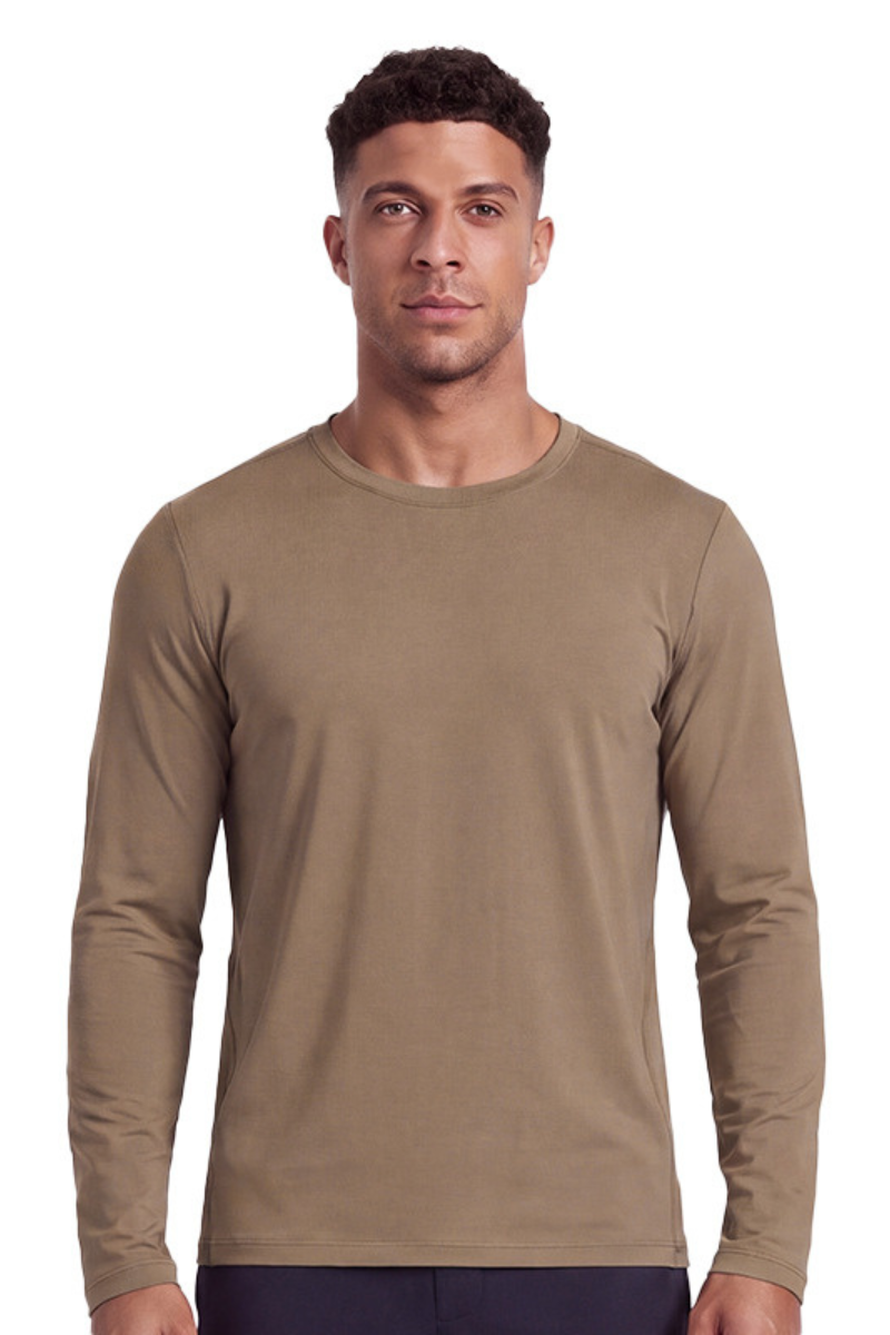 Men's Fall Long Sleeve Breathable Mesh Seamless T-shirt