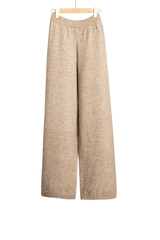 Thick-knit long pants set