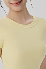 Women's Summer Tie Back Solid Slim Fit Sports T-shirt