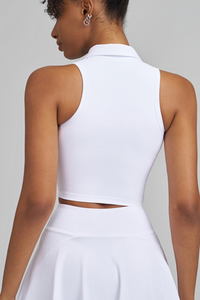 Women's Polo-style sleeveless sport top