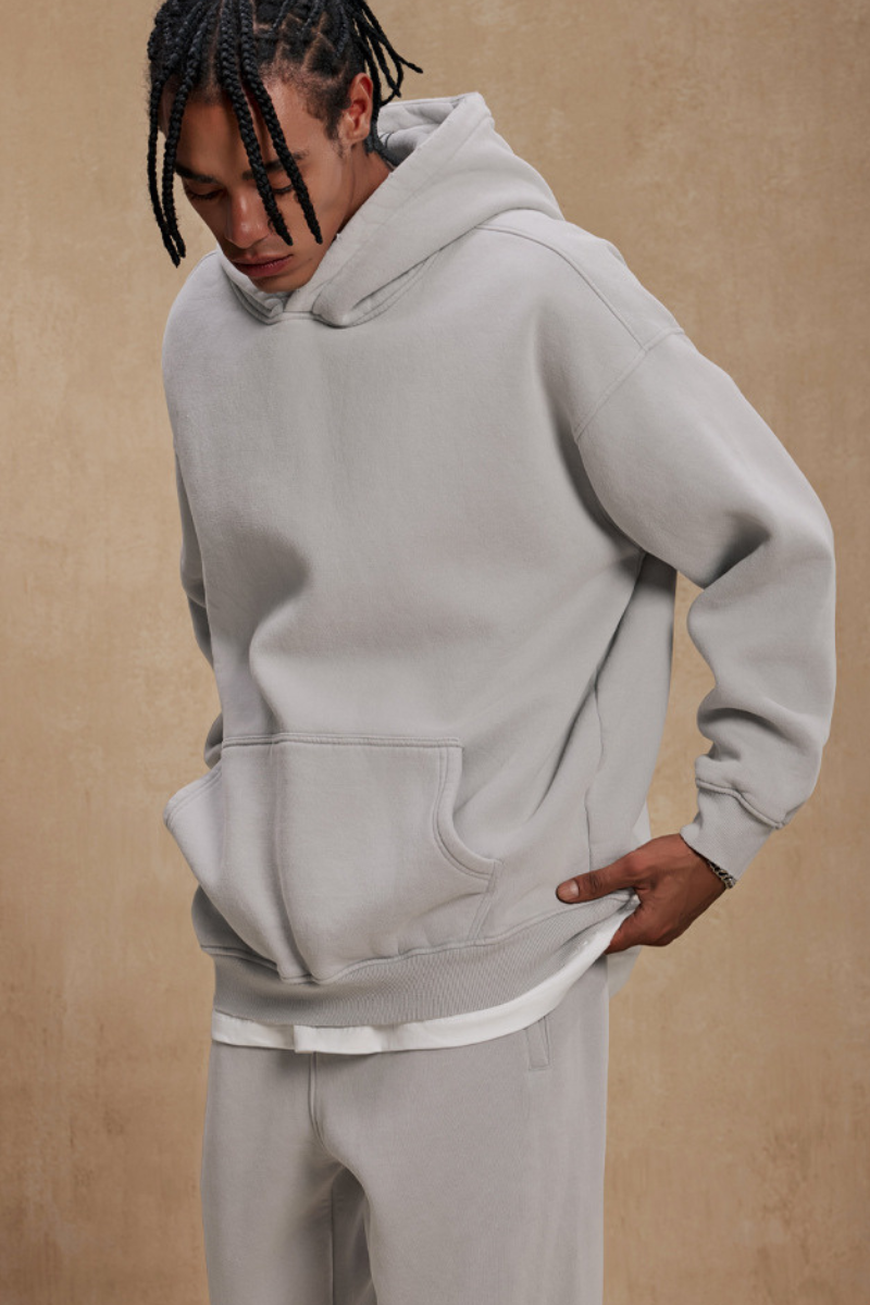 Washable wax-dyed sweatshirt