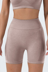 Women's Sports Pleated Buttocks Lift  Seamless Shorts