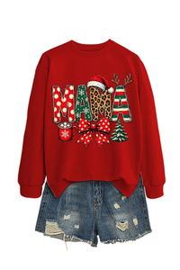 Women's Winter/Fall Christmas Santa Multi-color Pullover