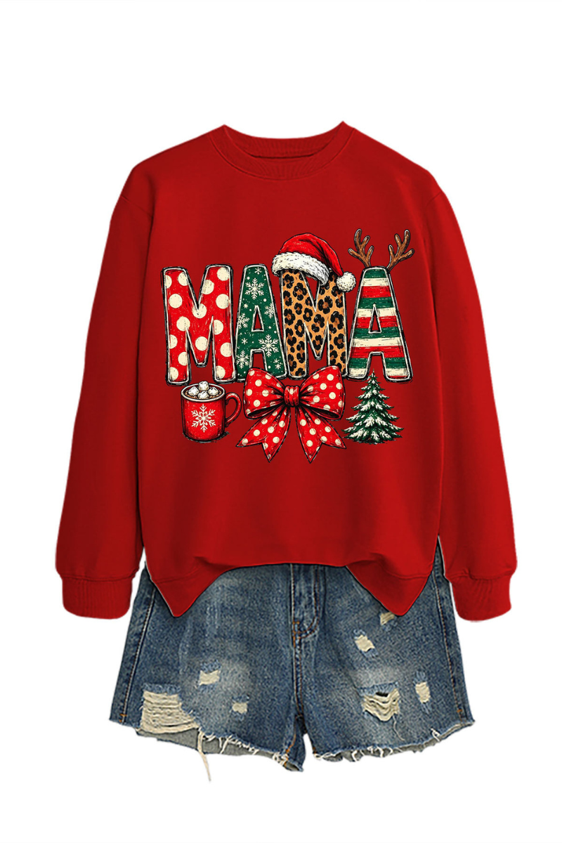 Women's Winter/Fall Christmas Santa Multi-color Pullover