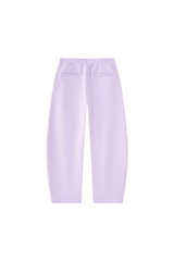 Unisex Fall Fleece Lined Elastic Waistband Curved Sweatpants