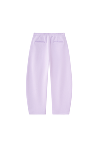 Unisex Fall Fleece Lined Elastic Waistband Curved Sweatpants