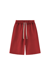 Unisex Fall 100% Cotton Drawstring American Casual Mid-Length Shorts