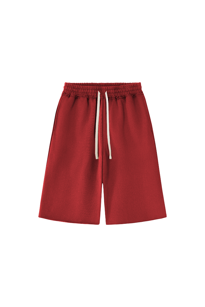 Unisex Fall 100% Cotton Drawstring American Casual Mid-Length Shorts