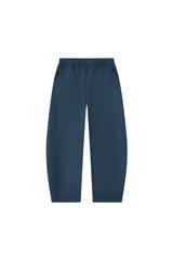 Unisex Fall Fleece Lined Elastic Waistband Curved Sweatpants