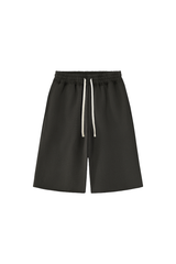 Unisex Fall 100% Cotton Drawstring American Casual Mid-Length Shorts