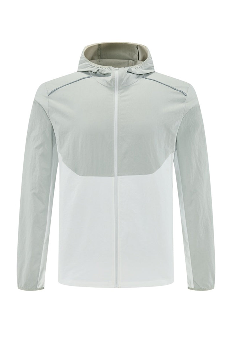 Men Hooded Quick-Dry Water-Resistant Training Workout Running Jacket