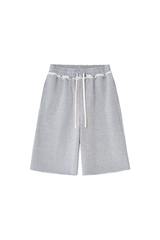 Unisex Fall 100% Cotton Drawstring American Casual Mid-Length Shorts