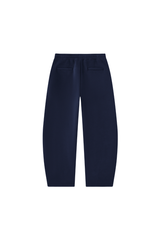 Unisex Fall Fleece Lined Elastic Waistband Curved Sweatpants