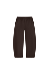 Unisex Fall Fleece Lined Elastic Waistband Curved Sweatpants