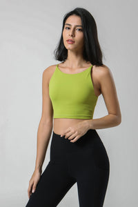 Cutout Back Strap Sport Bra