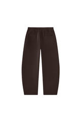 Unisex Fall Fleece Lined Elastic Waistband Curved Sweatpants