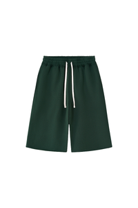 Unisex Fall 100% Cotton Drawstring American Casual Mid-Length Shorts