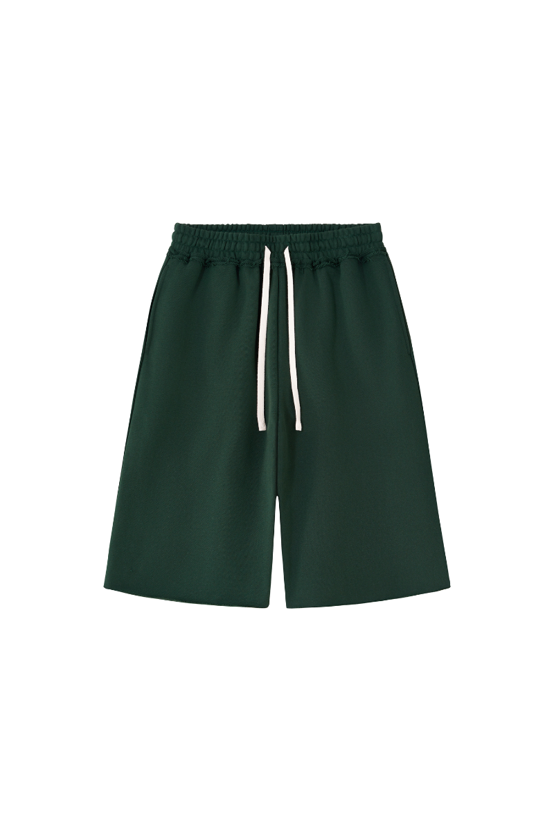 Unisex Fall 100% Cotton Drawstring American Casual Mid-Length Shorts