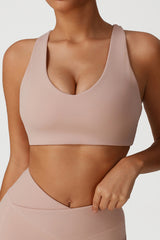 Women Cross Back V-Neck Yoga Sports Bra