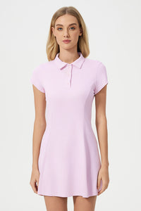 Women Mid-Length Waist Thin Ice Breathable Tennis Sports Yoga Short-Sleeved Dresses