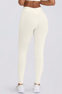 Women's Brushed Pleated Sports Yoga Legging
