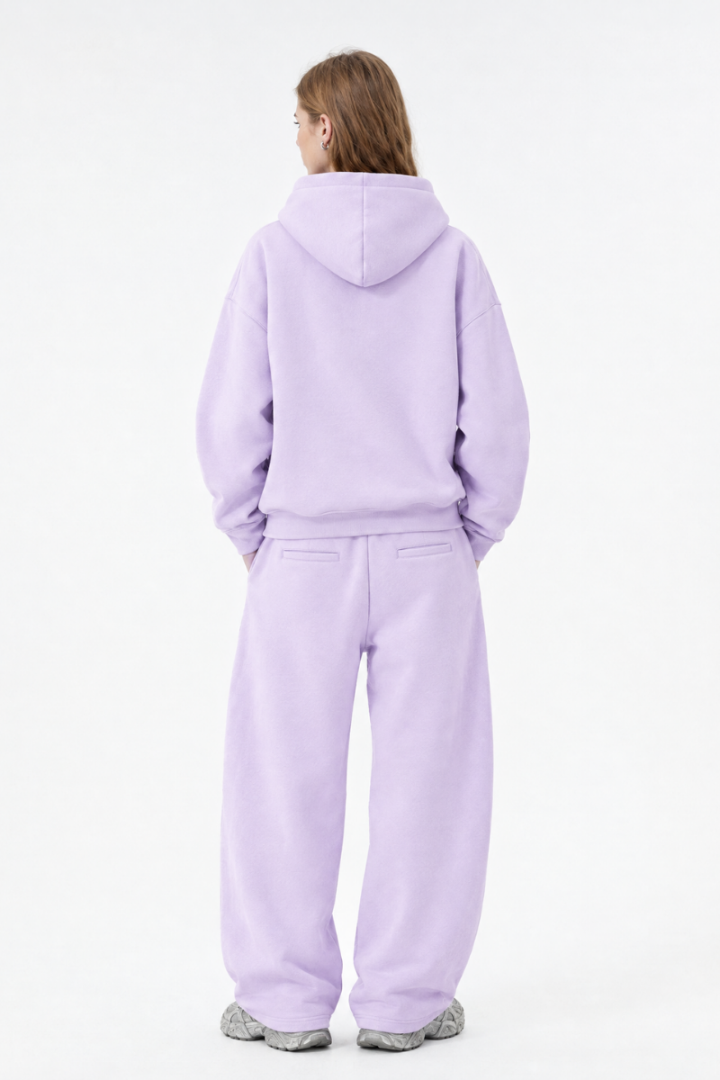 Women's  Fall Fleece Hoodie & Wide Leg Sweatpants Casual Set