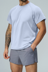 Men's Raglan Sleeve Quick Dry Sports Short Sleeve T-Shirt