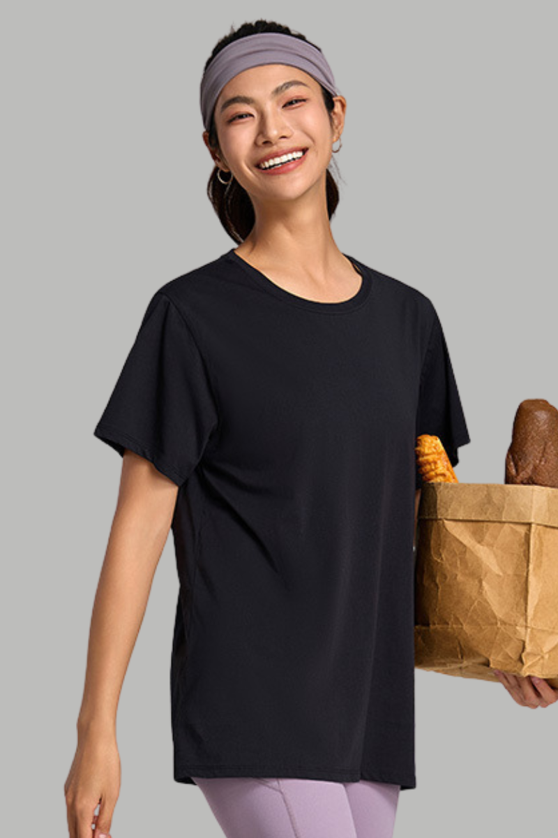 Women's Summer 100% Cotton Cooling Quick-Dry Sports T-shirt