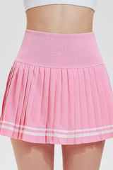 Women's College-Inspired High-Waist Pleated Mini Sport Skirt