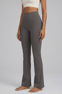 Women's Athletic High Waist Seamed Pilates Yoga Flare Pants
