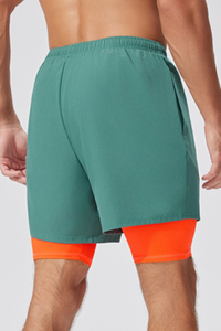 Men's 2-in-1 Double Layer Outdoor Running Athletic Shorts