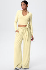 Women’s 3-Piece Set:Halterneck Top & Long Sleeves Top & Pants