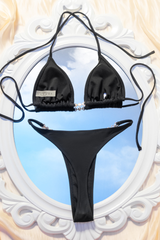 Women's Sexy Halterneck Triangle Cup Tie Bikini