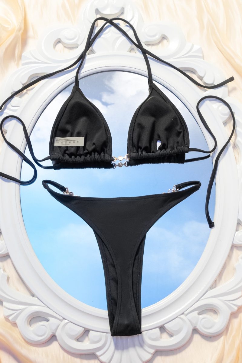 Women's Sexy Halterneck Triangle Cup Tie Bikini