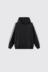 Women's 350g Color Block Side Stripe Ribbed Cuff Hoodie