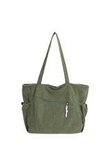 Women's Fall Corduroy Multi Pockets Large-Capacity Tote Bag