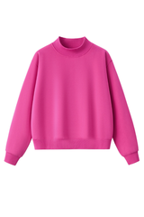 Unisex Cozy Fleece Mock Neck Sweatshirt