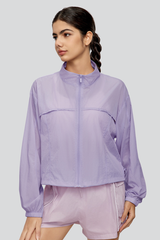 Women's Summer Outdoor Stand Collar Loose Sunscreen Jacket